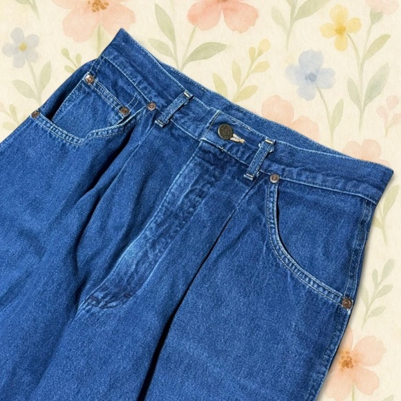 Vintage 1980s Lee Riders High Waisted Pleat Mom Jeans Women’s 12 /29x31 USA Made - Picture 3 of 8